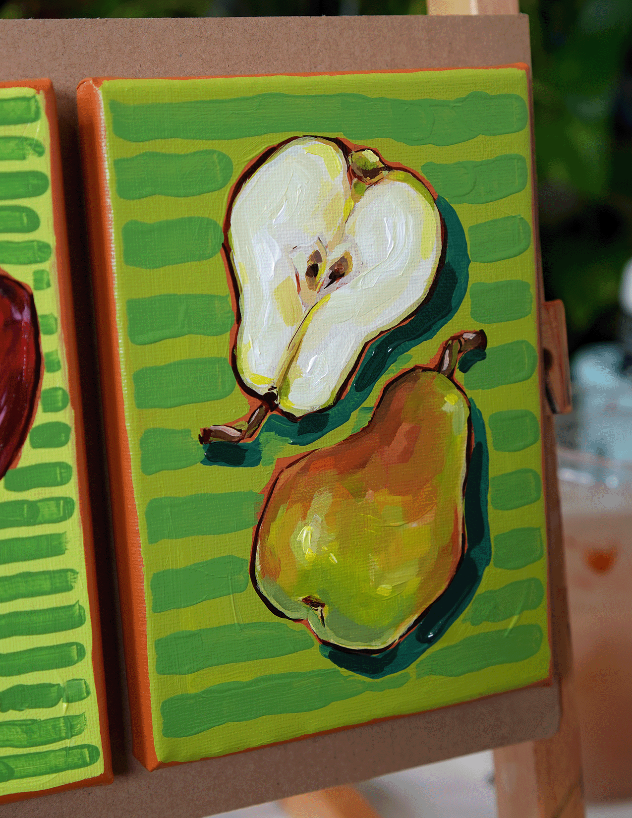 1.5 Pears  (original mini painting)