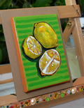 2 Lemons  (original mini painting)