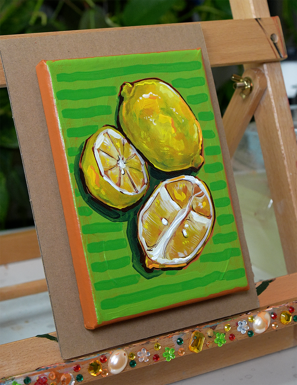 2 Lemons  (original mini painting)