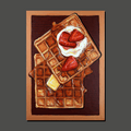 2 waffles (art print)