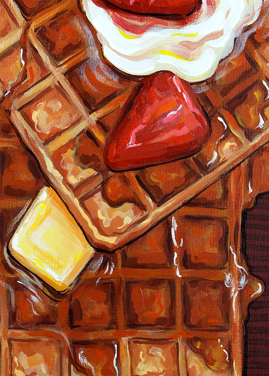 2 waffles (print)