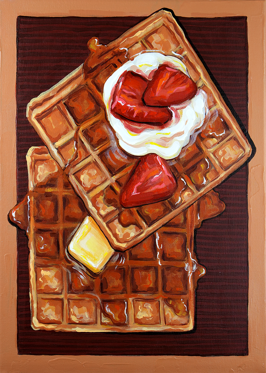 2 waffles (print)