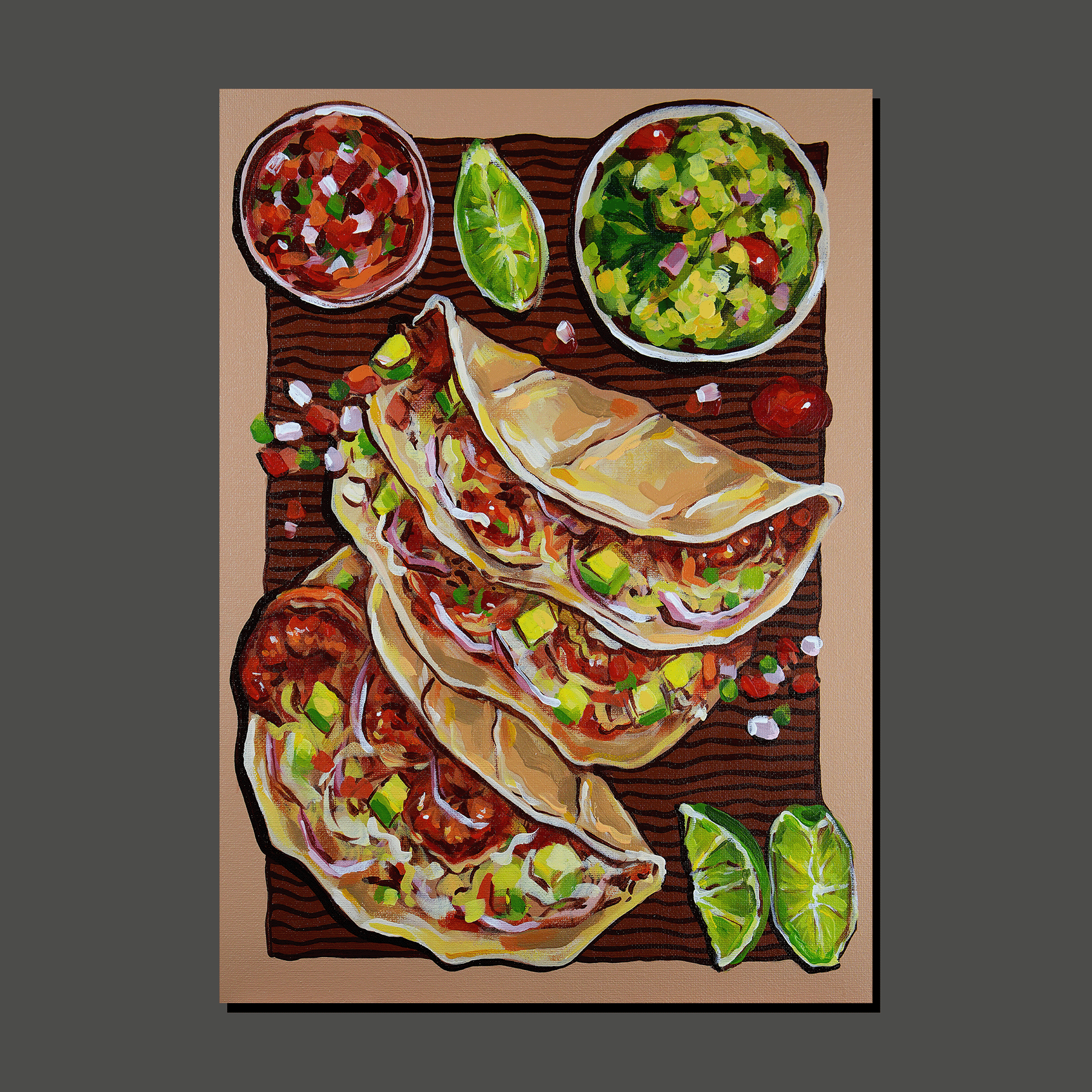 3 Shrimp tacos (art print)