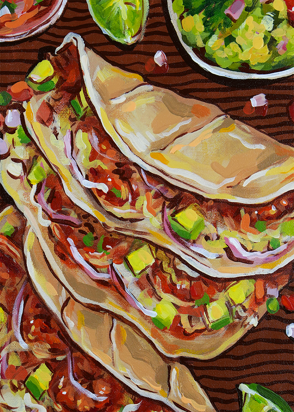 3 Shrimp tacos (print)