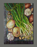 Onions, garlic and shallots (art print)