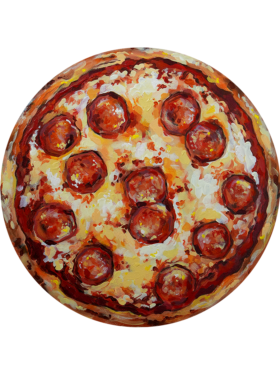 Pepperoni pizza (original painting)
