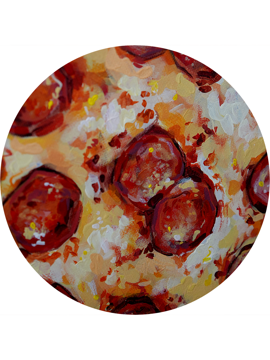 Pepperoni pizza (original painting)