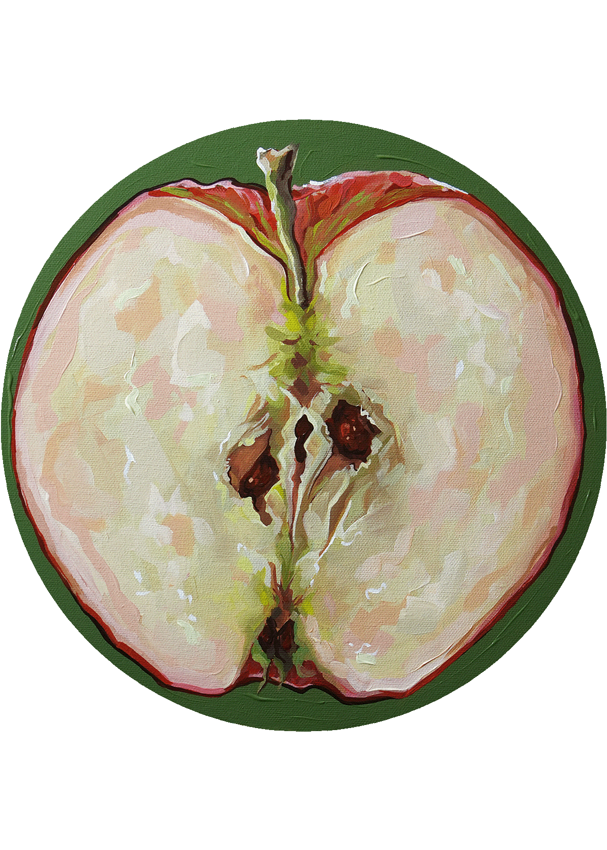 Apple half (original painting)