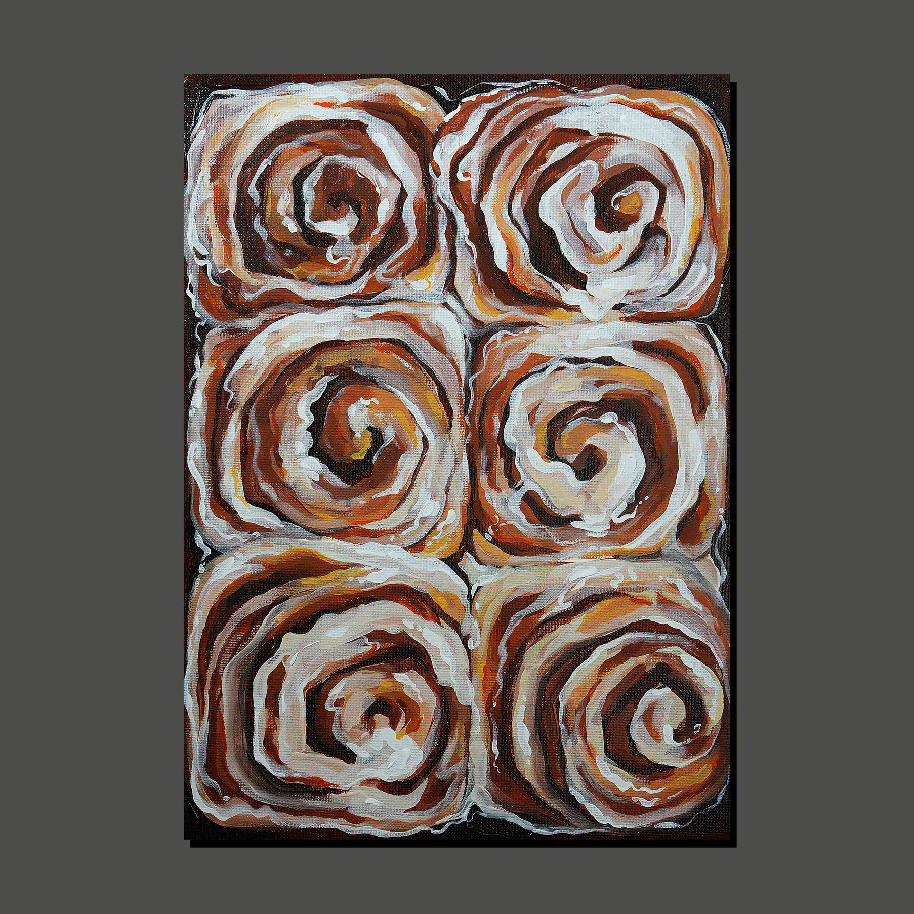 6 Cinnamon rolls (art print)