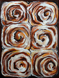 6 Cinnamon rolls (original painting)