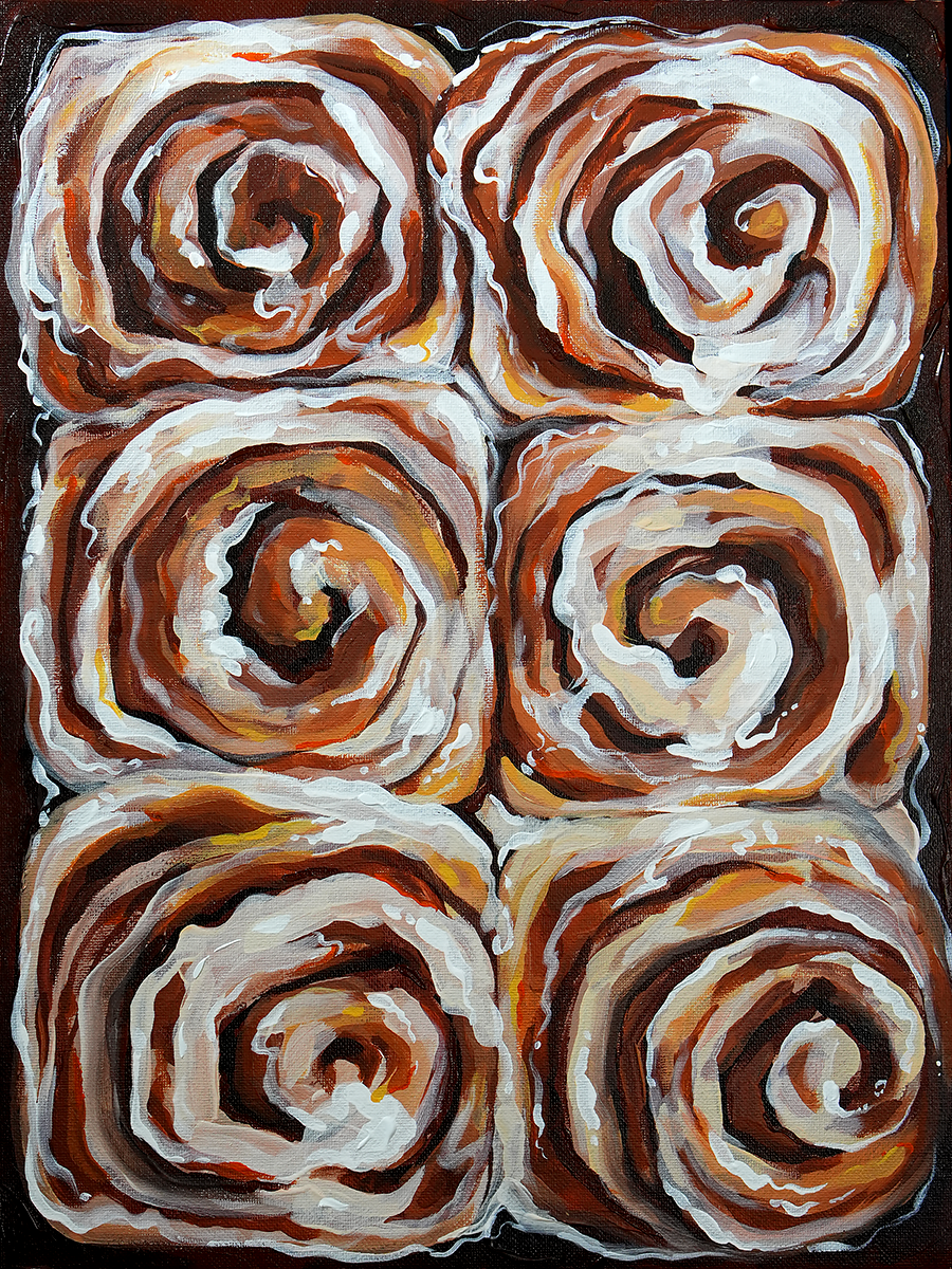 6 Cinnamon rolls (print)
