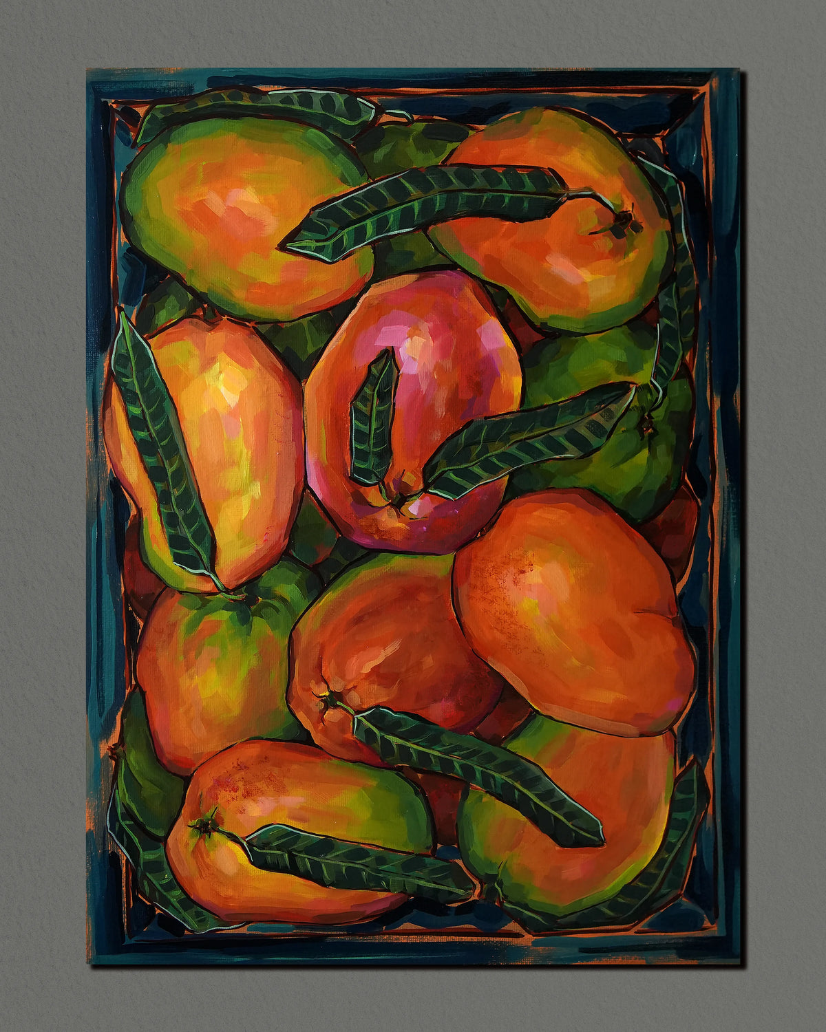 Crate of mangoes (original painting)