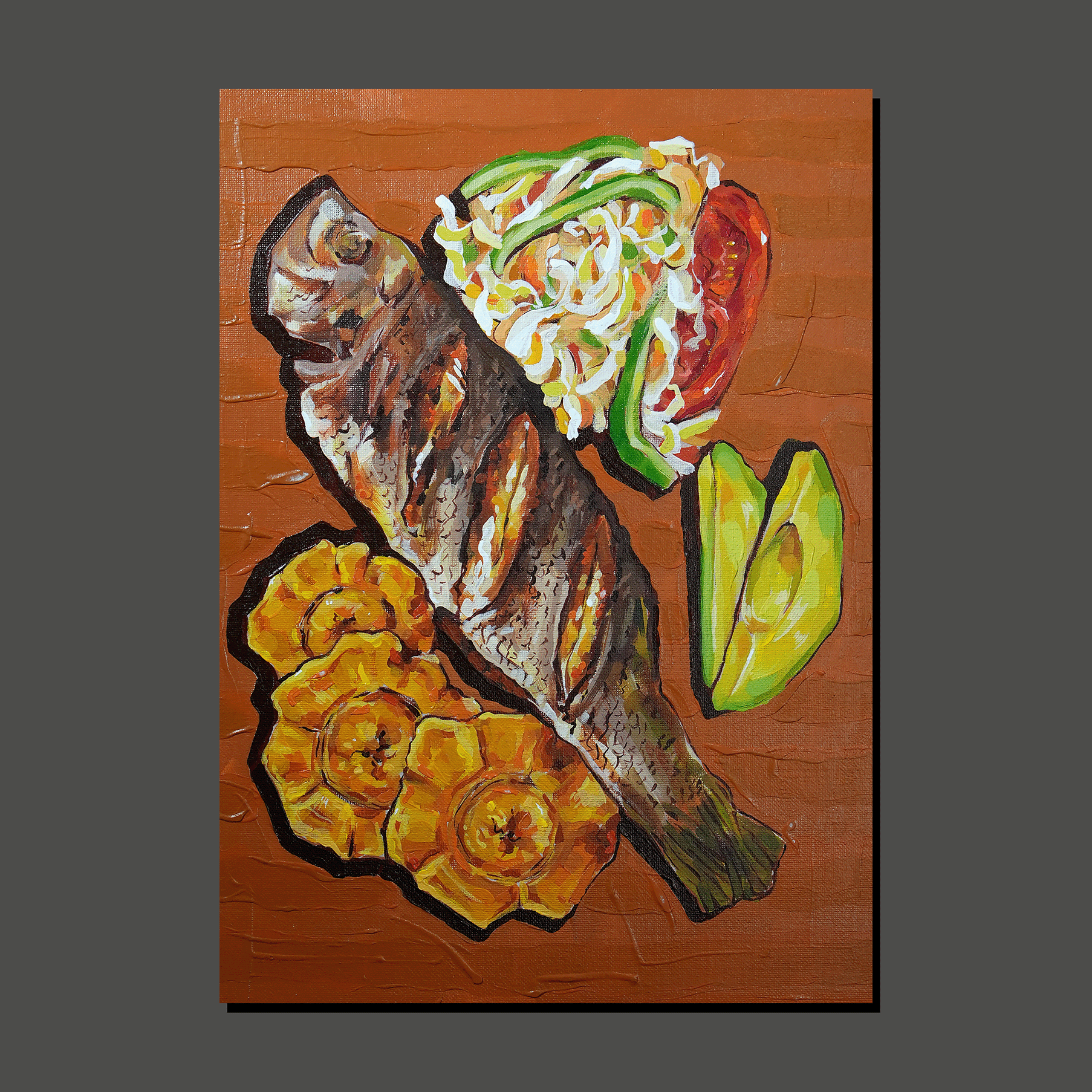 Fish and Plantains (art print)