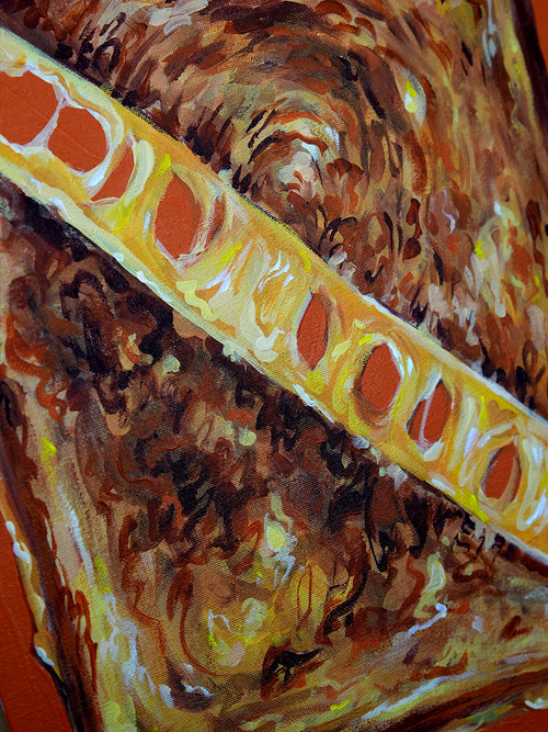 2 Grilled cheese slices (original painting)
