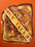 2 Grilled cheese slices (original painting)