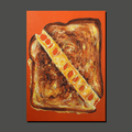2 Grilled cheese slices (art print)