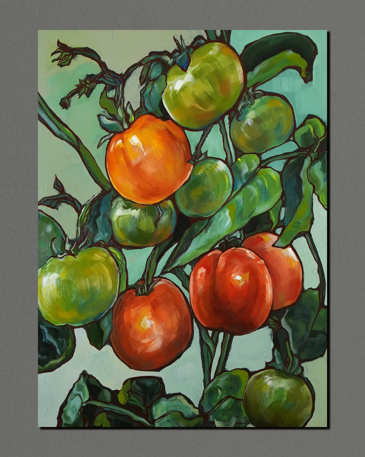 Growing tomatoes (art print)
