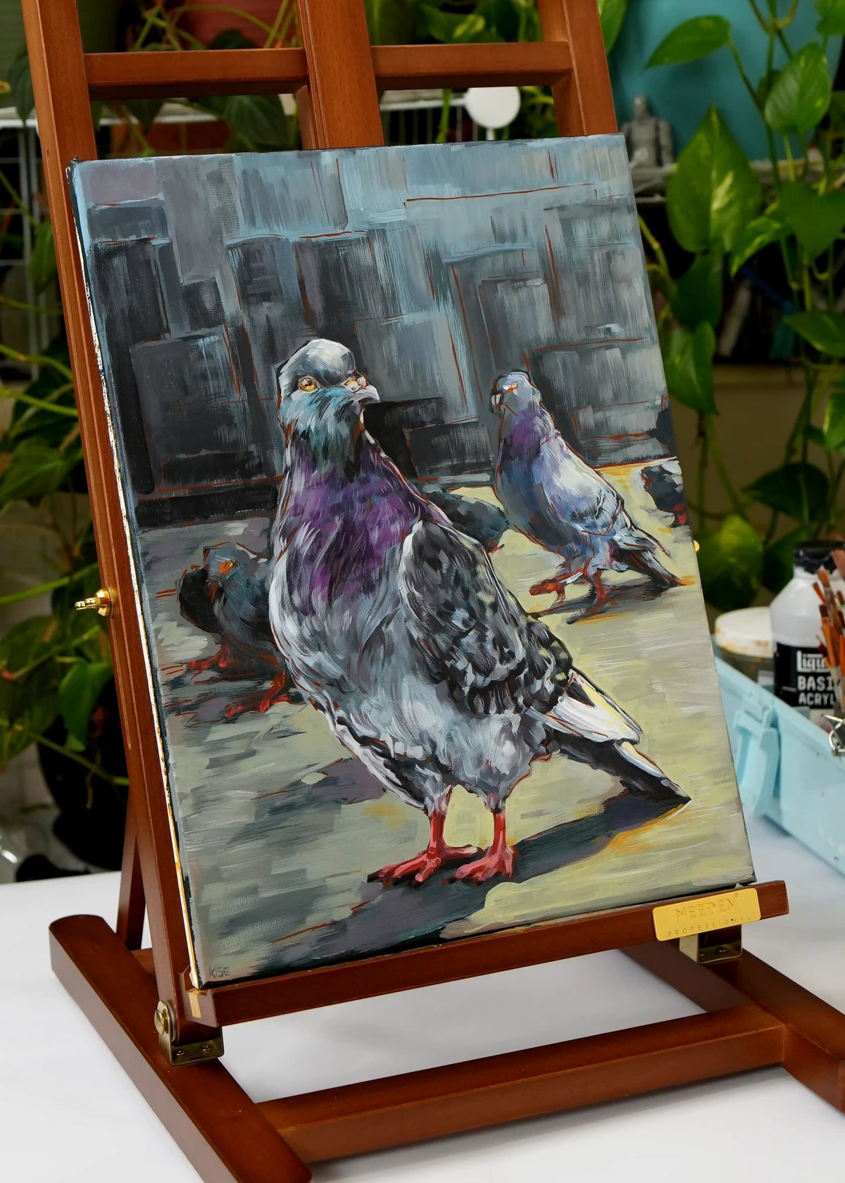 Observations of a pigeon (original painting)