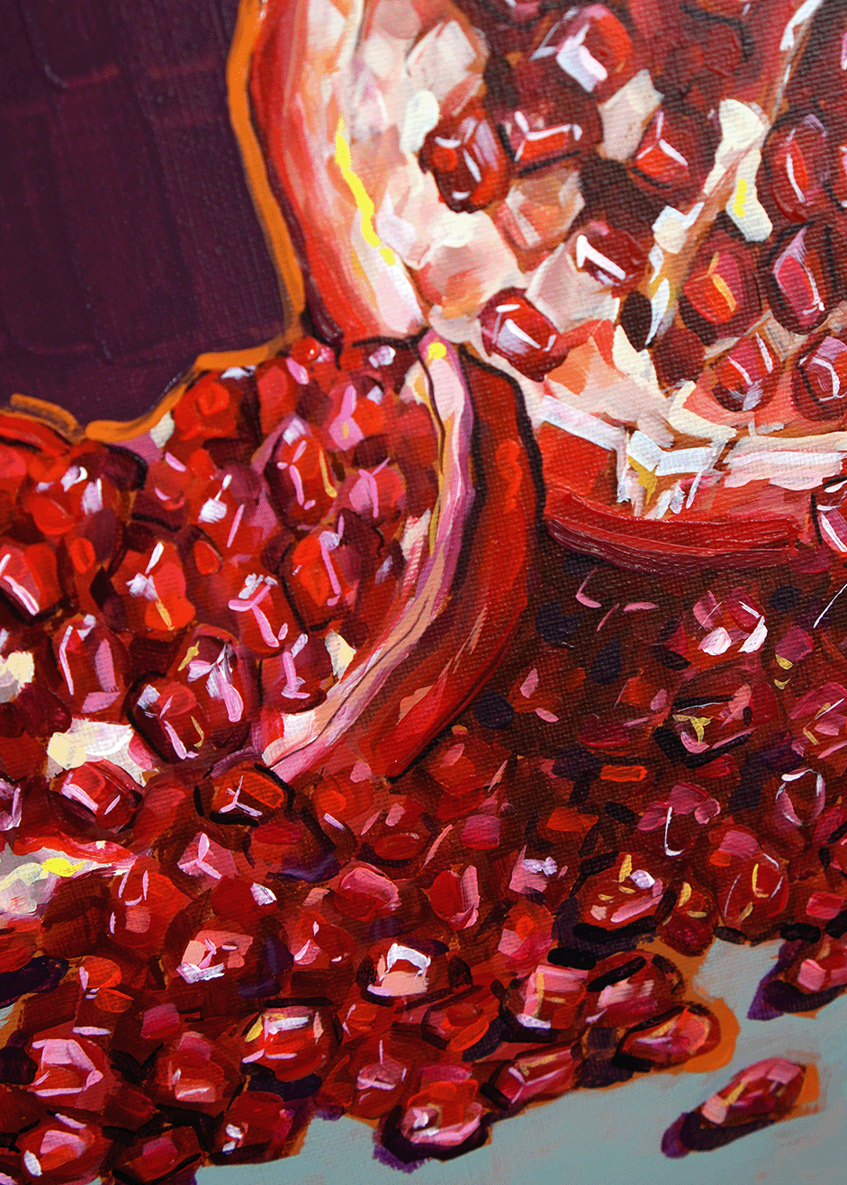 Pomegranate seeds (art print)