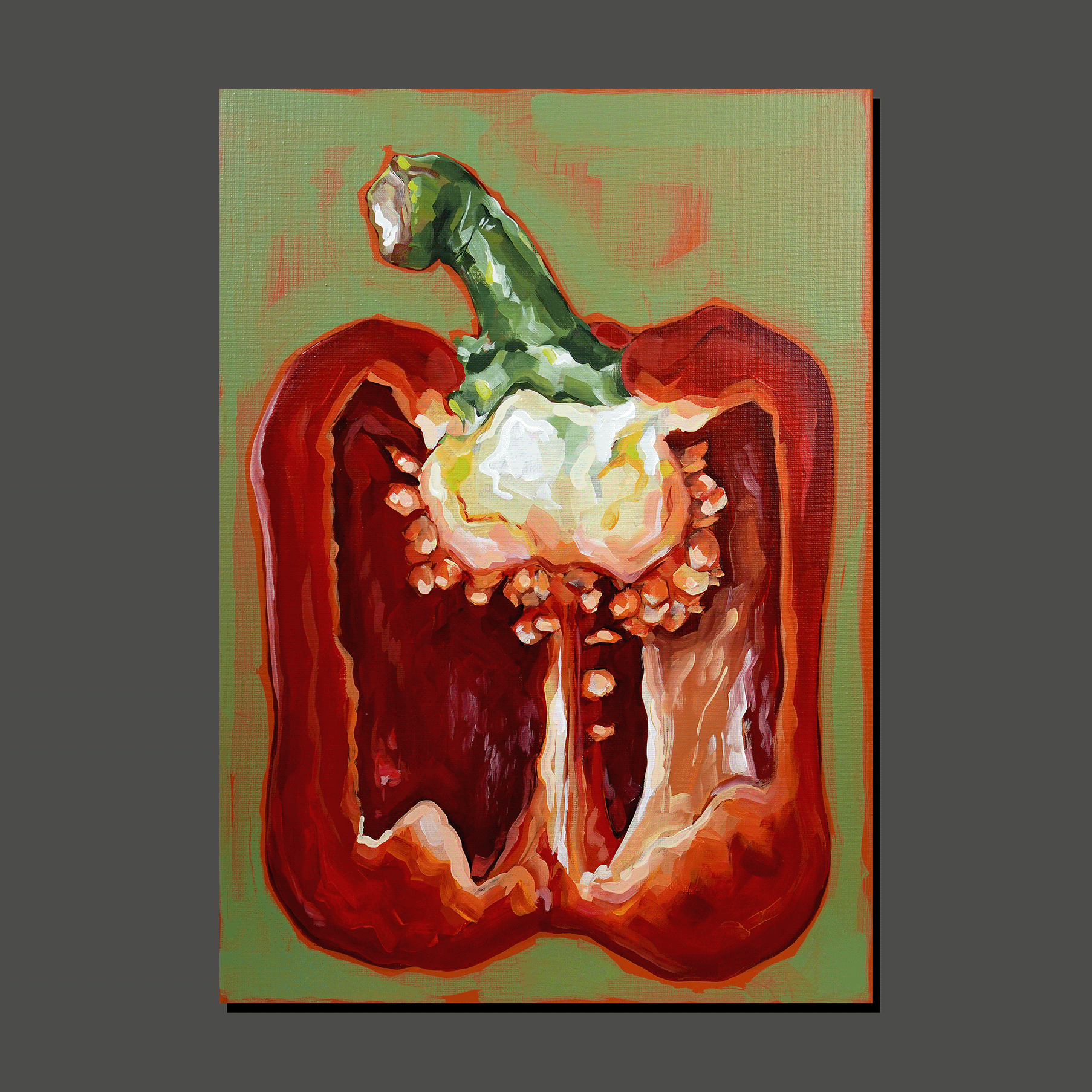 Red bell pepper (art print)