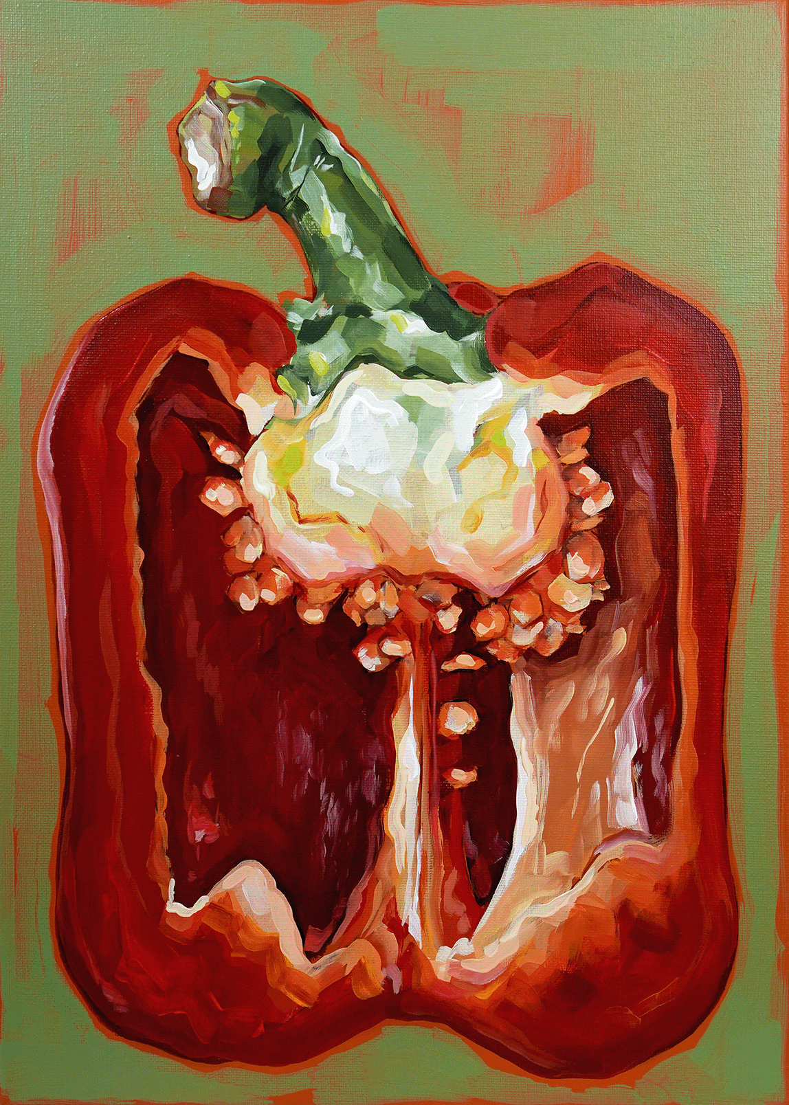 Red bell pepper ( original painting)