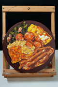 Plate of soul food (original painting)