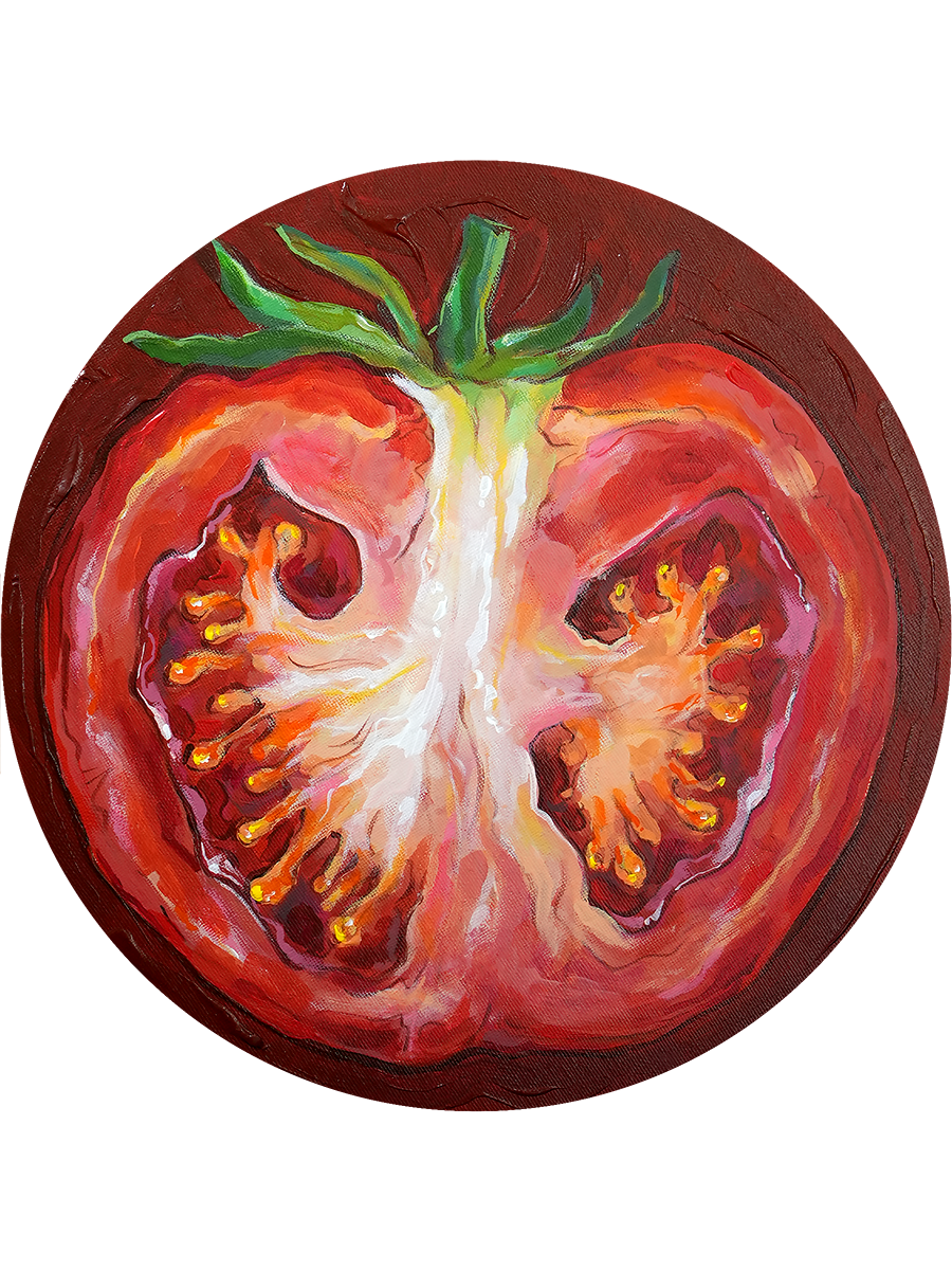 Tomato half (original painting)